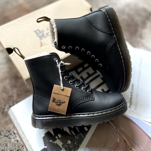 Dr. Martens Shoes - Women's Dr. Martens Zavala Combat Boots Faux Lining